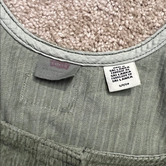 Levi's TULI CORDUROY MINI DRESS Green Size Small - Picture 11 of 15